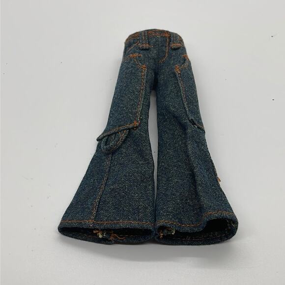 Bratz Boyz Doll Denim Blue Jeans Wide Bell Bottom SIde Pockets - Picture 3 of 6
